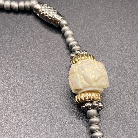 Chico’s Sculptured Beaded Necklace 18” - Picture 2 of 15